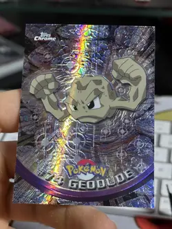SPECTRA Geodude #74 Topps Chrome 2000 Series 1 T.V Holo Pokemon Card TCG - Image 4