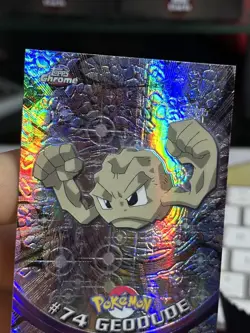 SPECTRA Geodude #74 Topps Chrome 2000 Series 1 T.V Holo Pokemon Card TCG - Image 5