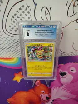 Pokemon Japanese Mischievous Pikachu Promo Card P-Lab 214/S-P Graded CGC 6 - Image 1