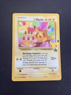 Birthday Pikachu Celebrations Classic Collection Pokemon Holo Card - Image 1