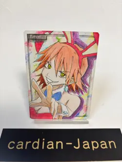 Hand Painted Altered MTG Card,Island, Anime Girl,waifu [Excellent] FromJapan #10 - Image 1
