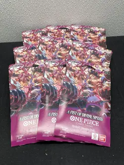 One Piece Card Game A Fist Of Divine Speed Booster Pack Factory Sealed Lot of 9 - Image 1