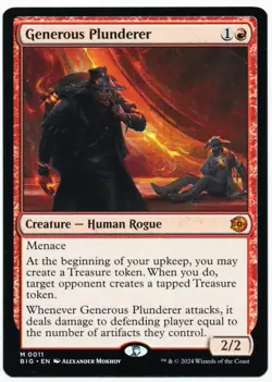 MTG Generous Plunderer #11 Outlaws of Thunder Junction: the Big Score Regular NM - Image 1