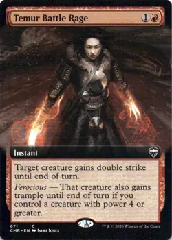MTG Temur Battle Rage (Extended Art) (671) | NM | Commander Legends {CMR} - Image 1