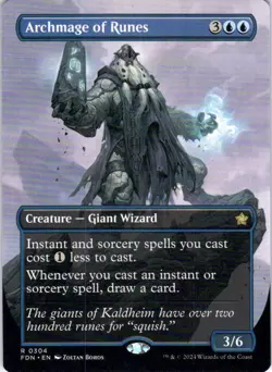 MTG Archmage of Runes (Borderless) (304) | NM | Foundations {FDN} - Image 1
