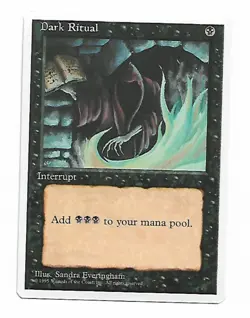 Magic the Gathering ~ MTG ~ 1x Dark Ritual ~ Fourth Edition ~ 4Ed ~ MP - Image 1