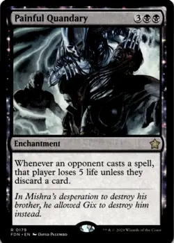 MTG Painful Quandary Normal NM Foundations Magic 179 - Image 1