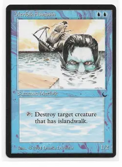 Magic the Gathering ~ MTG ~ 1x Merfolk Assassin ~ M/NM ~ THE DARK - Image 1