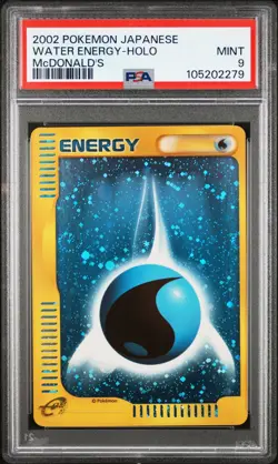 PSA 9 Water Energy-Holo Mcdonald'S Tcg 2002 Pokemon Japanese Mcdonald'S - Image 1