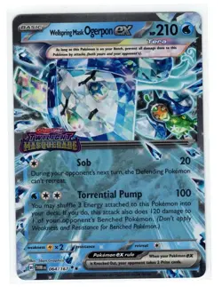 Pokemon Twilight Masquerade 064/167 Wellspring Mask Ogerpon ex Stamped Promo - Image 1
