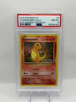 POKEMON CHARMANDER EVOLUTIONS COSMOS TOYS R US PROMO 9 PSA 8 INVEST - Image 1