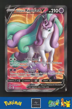 2021 Pokemon SWSH Chilling Reign 167/198 Galarian Rapidash V - Image 1