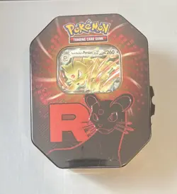 Pokemon TCG Destined Rivals Team Rocket Persian Ex Tin NEW/SEALED - Image 1
