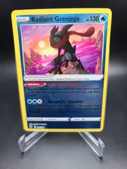 Pokemon TCG Radiant Greninja 046/189 Astral Radiance Shiny Radiant Rare - NM - Image 1