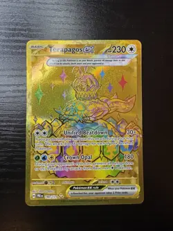 Pokemon Terapagos ex 180/131 Prismatic Evolutions Gold Hyper Rare Holo NM - Image 1