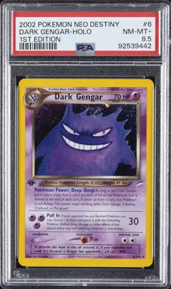 2002 POKEMON NEO DESTINY 1ST EDITION #6 DARK GENGAR-HOLO PSA 8.5 - Image 1