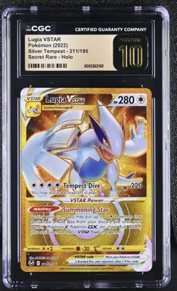 LUGIA VSTAR Silver Tempest Holo Secret Rare #211 CGC Pristine Pokemon - Image 1