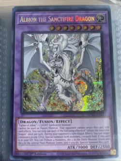 Albion the Sanctifire Dragon MP24-EN082 Prismatic Secret Rare 1st Edition Yugioh - Image 1