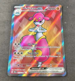Pokemon Stellar Crown Medicham EX Full Art Card 161/142 NM - Image 1