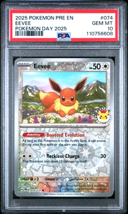 Eevee 074/131 - Pokemon Day 2025 Promo - Pokemon Card - PSA 10 Gem Mint 💎 - Image 1