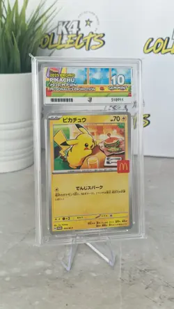 ACE GEM MINT 10 Pikachu McDonalds Japanese Promo Pokemon Card 020/M-P 2025 - Image 1