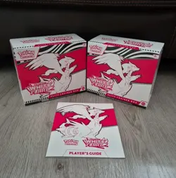Pokemon White Flare EMPTY Elite Trainer Box ×2 Card Storage & Players Guide - Image 1