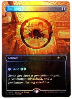 MTG Sol Ring RAINBOW FOIL Secret Lair Drop Promo Card 0910 NM - Image 1