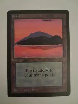 Island MP MTG Magic the Gathering Beta Basic Land (C) - Image 1