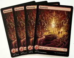 X4 MTG Duskmourn (DSK 275) Mountain - FULL ART - NM - Image 1