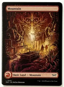 X4 MTG Duskmourn (DSK 275) Mountain - FULL ART - NM - Image 2