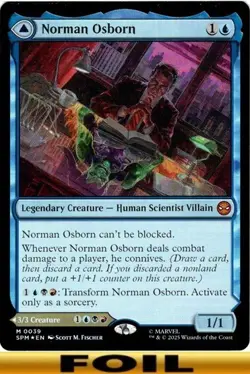 1x - Norman Osborn - FOIL #39 - Marvel's Spider-Man - NM MTG - Image 1