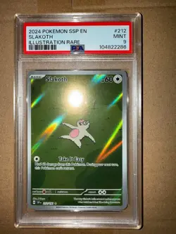 PSA 9 Slakoth 212/191 Pokemon Surging Sparks Illustration Rare 2024 MINT - Image 2