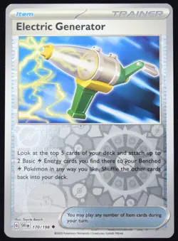Pokemon TCG Electric Generator 170/198 Scarlet & Violet Base Reverse Holo - LP - Image 1