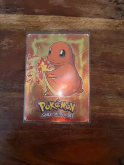 1999 Topps Pokemon # E4 Charmander Rainbow Holo - Image 2