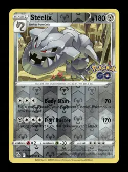 Steelix Reverse Holo Uncommon Pokemon GO 044/078 NM Pokemon NM - Image 1