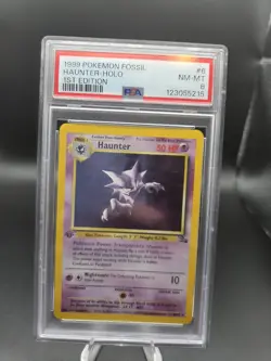 Pokemon Haunter 1st Edition Holo Rare 6/62 Fossil PSA 8 1999 - Image 1