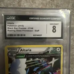 Pokemon 2015 XY Roaring Skies Altaria Staff Prerelease Holo Promo #XY46 CGC 8 - Image 3