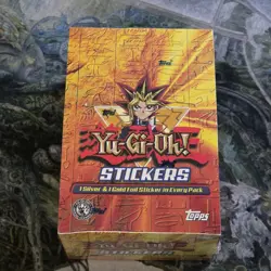 1996 Yu-Gi-Oh: Topps Stickers Factory Sealed Box | 1 Gold & Silver Foil Per Pack - Image 1