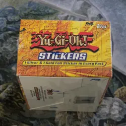 1996 Yu-Gi-Oh: Topps Stickers Factory Sealed Box | 1 Gold & Silver Foil Per Pack - Image 5