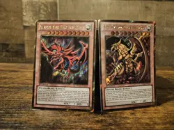 PGLD-EN032 & PGLD-EN031 Premium Gold 1st Edition Yu-Gi-Oh Slifer and Ra - Image 1