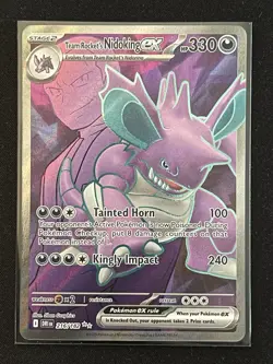 Pokemon Destined Rivals Team Rocket's Nidoking EX Ultra Rare Holo Card 216/182 - Image 1