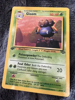 1999 Pokemon 1st Edition Jungle Set Rare Non Holo # 37/64 Gloom GEM GM MINT CARD - Image 1