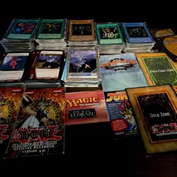 Vintage Magic the Gathering Yugioh marvel Digimon Trading Card Lot With Manuals - Image 1