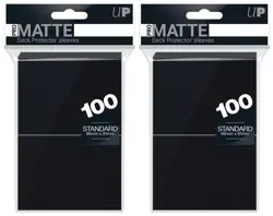 200 Ultra PRO Black Matte Standard Size Deck Protectors Card Sleeves mtg ccg - Image 1