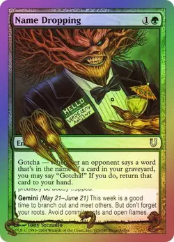 Unhinged MTG Foil Name Dropping Magic - Image 1