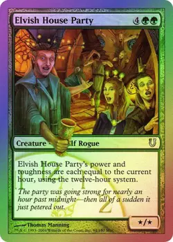 Unhinged MTG Foil Elvish House Party Magic - Image 1