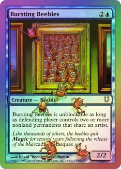 Unhinged MTG Foil Bursting Beebles Magic - Image 1