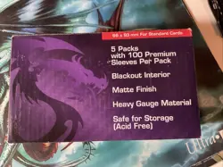BOX OF 5. ELITE. GRAY . MAGIC THE MTG. DECK GUARDS. PROTECTOR Card Sleeves 500 - Image 5