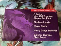 BOX OF 5. ELITE. BLACK. MAGIC THE MTG. DECK GUARDS. PROTECTOR Card Sleeves 500 - Image 4