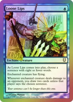 Unhinged MTG Foil Loose Lips Magic - Image 1